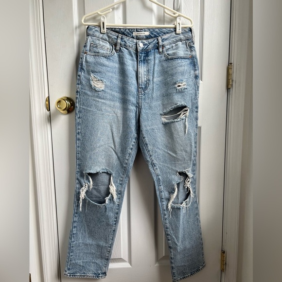 Pacsun Light Wash Distressed Ripped High Waist Mom Jeans Women’s Size 28/6 - Picture 2 of 7